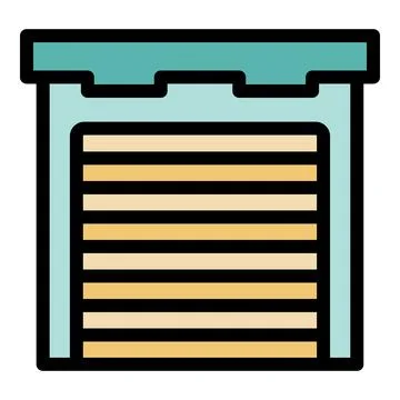 Secure and convenient automatic garage door closing system ensuring safety an Stock Illustration