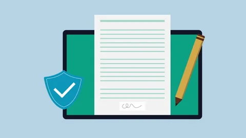 Secure and encrypted electronic message 2d animation with alpha matte Stock Footage 335732766