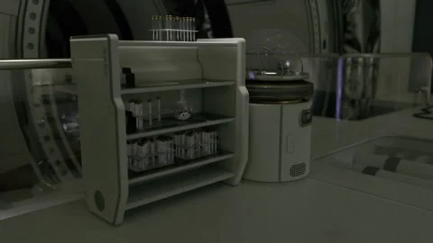 Secure and sterile storage space for scientific equipment and samples Stock Footage 342921654