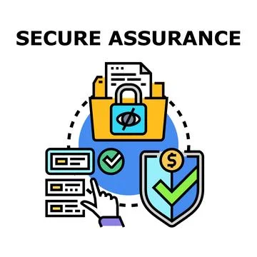 Secure assurance concept of data protection Stock Illustration