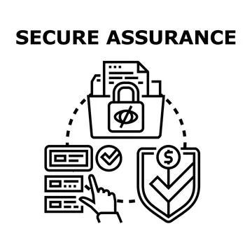 Secure assurance concept of data protection Stock Illustration