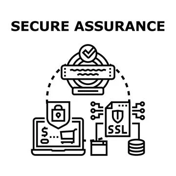 Secure assurance concept for digital protection and online safety Illustrazione stock