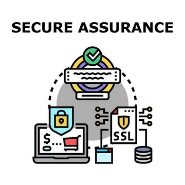 Secure assurance concept for digital protection and online safety Illustrazione stock