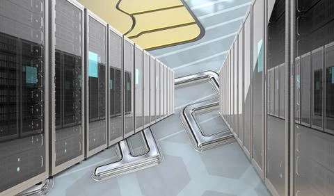 Secure Bank Servers. Illustrazione stock