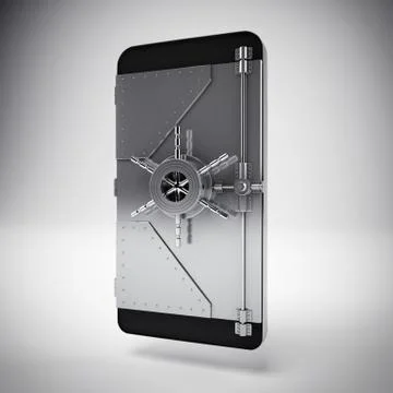 Secure banking on cellphone 스톡 일러스트