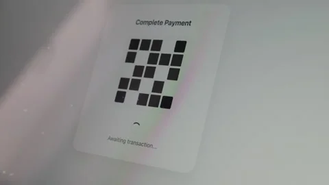 Secure blockchain payment confirmation on a futuristic digital interface. 库存影片 335521729