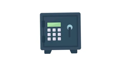 A secure box containing a calculator, emphasizing organization and protecti.. Video stock 332198159