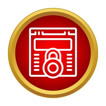 Secure browser window having a padlock icon Illustrazione stock