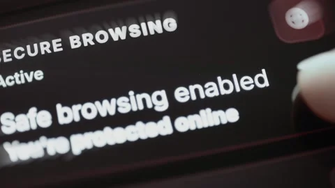 Secure browsing mode enables protected online activity Stock Footage 342494916