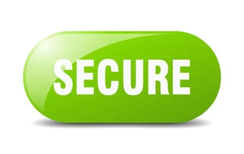 Secure button. secure sign. key. push button. Stock Illustration