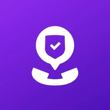 Secure call icon for apps and web Stock Illustration