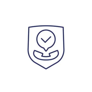 Secure call line icon for apps and web Stock Illustration