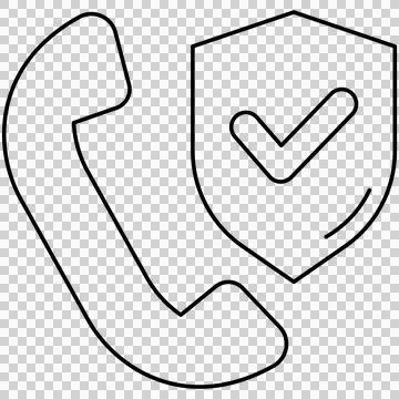 Secure call line Stock Illustration