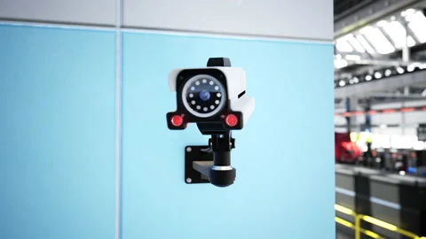 Secure camera at the factory Stock Footage 141155312