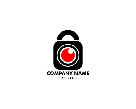 Secure Camera Logo Template Design Vector Stock Illustration