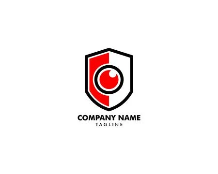 Secure Camera Logo Template Design Vector Иллюстрация