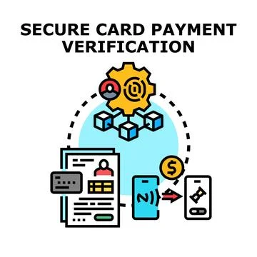 Secure card payment verification process with online banking Stock Illustration
