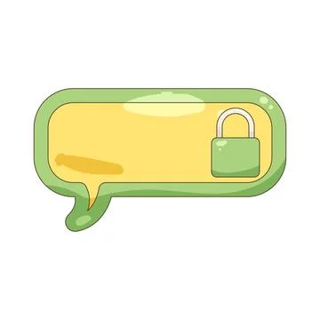 Secure chat bubble Иллюстрация