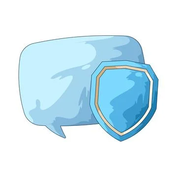 Secure chat bubble illustration Stock Illustration
