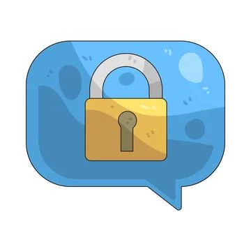 Secure chat illustration 스톡 일러스트