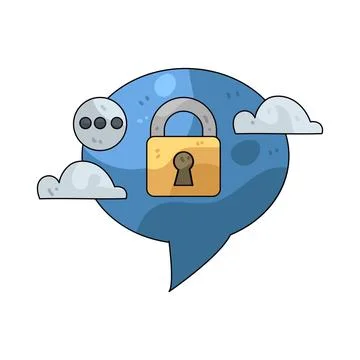 Secure chat illustration Stock-Illustration