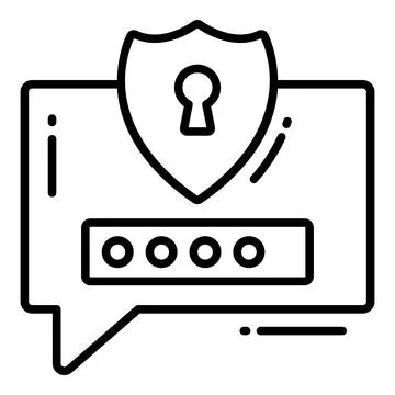 Secure Chat, Protection and security vector icons set cyber computer networ.. Illustrazione stock