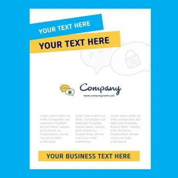 Secure chat Title Page Design for Company profile ,annual report, presentatio Stock-Illustration