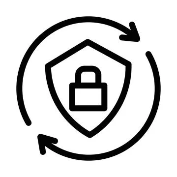 Secure checkout icon design in filled and outlined style Stock Illustration