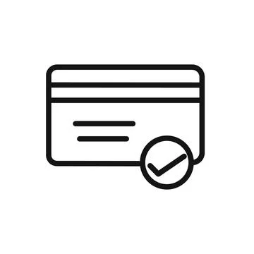 Secure checkout icon linear vector graphics sign Stock-Illustration