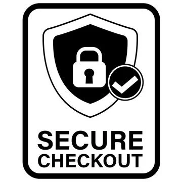Secure checkout icon. Secure checkout highly sign. Banner label secure Stock Illustration