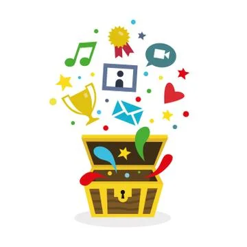 Secure Chest Computer Data Stock Illustration