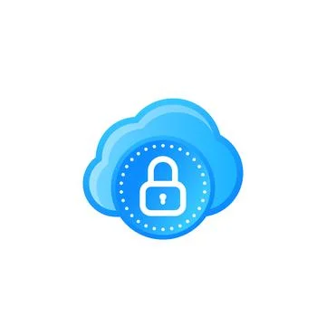 Secure cloud access Stock Illustration
