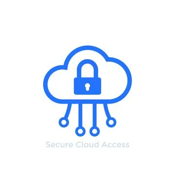 Secure cloud access, vector icon for web Stock Illustration