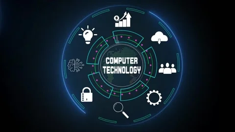 Secure Cloud Computing and Global Tech Network Stock Footage 322561837