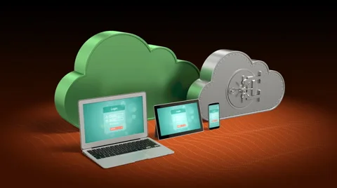 Secure cloud computing concept Stock Footage 40726964
