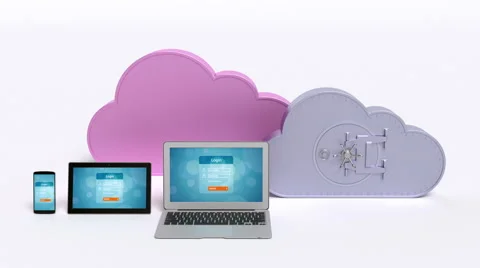 Secure cloud computing concept Video stock 40858062