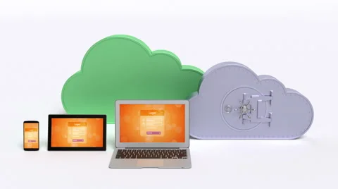 Secure cloud computing concept Stock Footage 40858335
