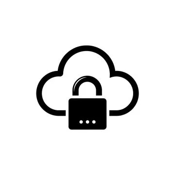 Secure Cloud Computing Data Protection Icon イラスト素材