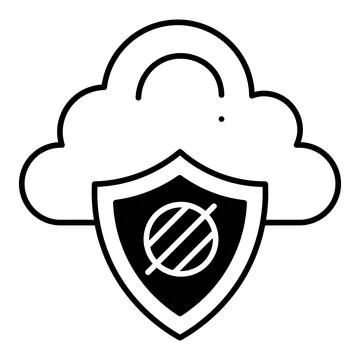 Secure Cloud Dualtone Icon Illustrazione stock