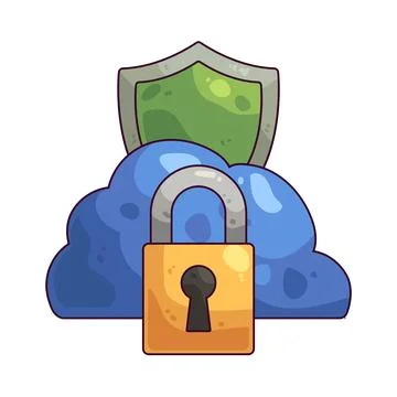 Secure Cloud illustration Stock Illustration