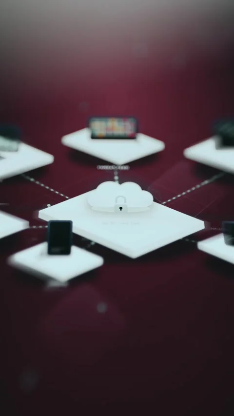 Secure Cloud Network and Connected Devices 스톡 동영상 337000864