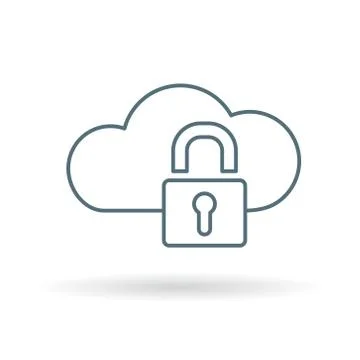 Secure cloud network icon Stock Illustration