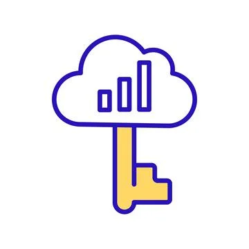 Secure cloud service RGB color icon Stock Illustration