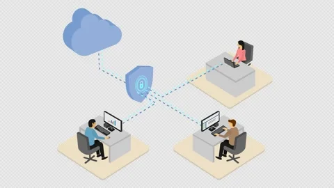 Secure cloud storage concept Stock Footage 285872636