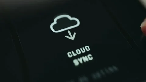 Secure Cloud Synchronization - Smartphone Macro Shot Stock Footage 336947660
