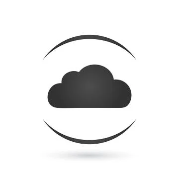 Secure Cloud Technology. Protected cloud computing service concept. Vector Stock Illustration