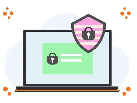 Secure Code Concept Illustration Stockillustratie