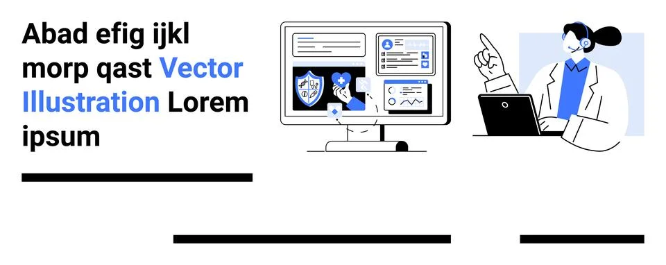 Secure Communication and Data Analysis with a Healthcare Professional 스톡 일러스트