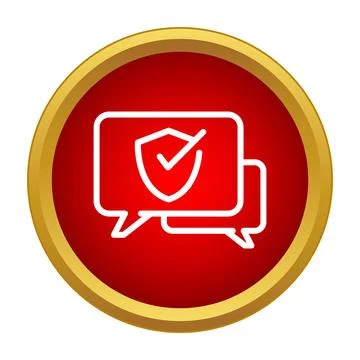 Secure communication chat message bubble icon Stock Illustration