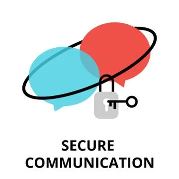 Secure communication icon, for graphic and web design Stock Illustration